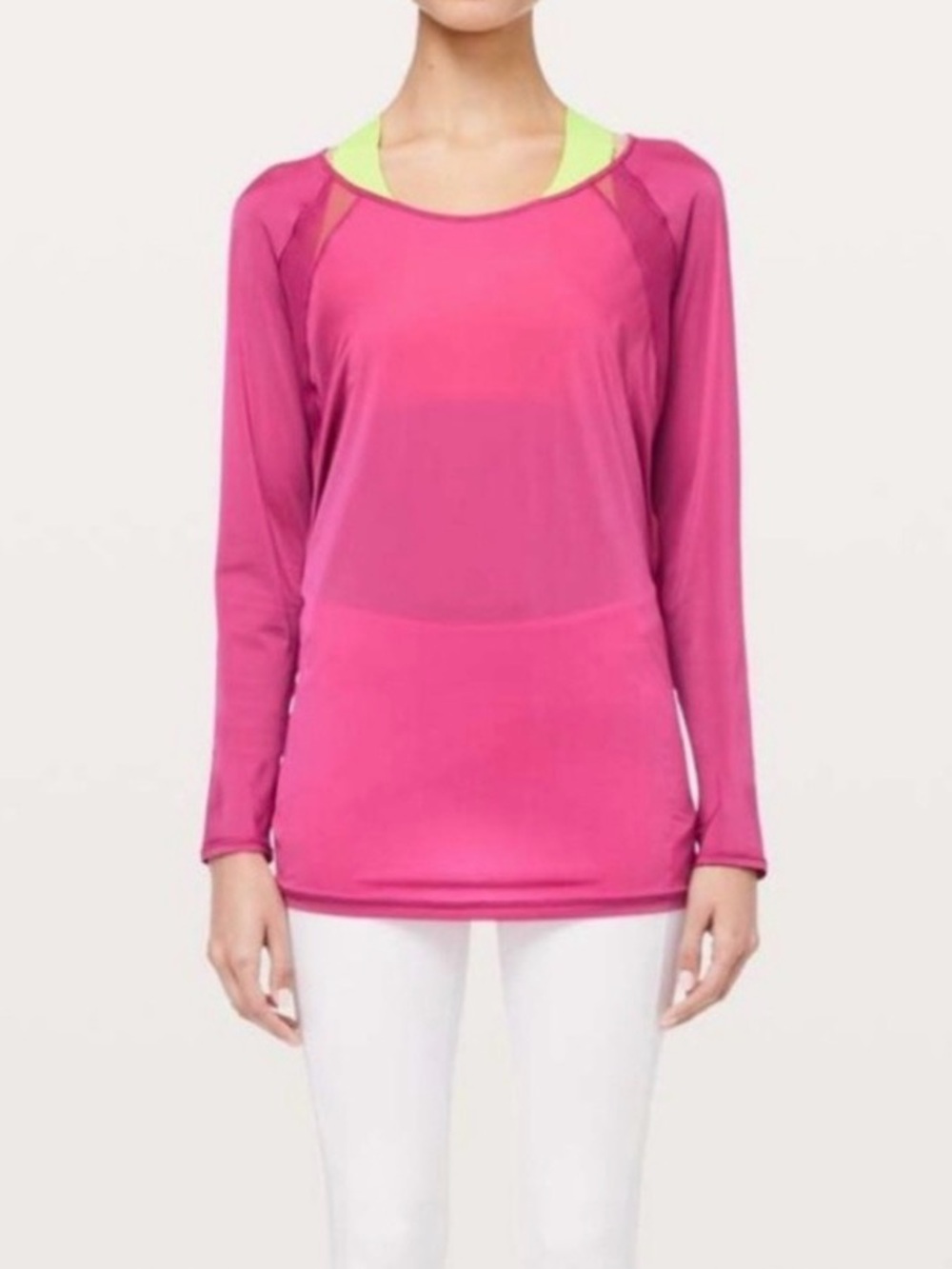 Lululemon Pink Long-Sleeve Active Top